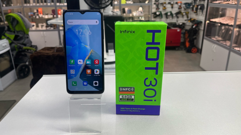 Смартфон Infinix HOT 30i 4/64 GB серый